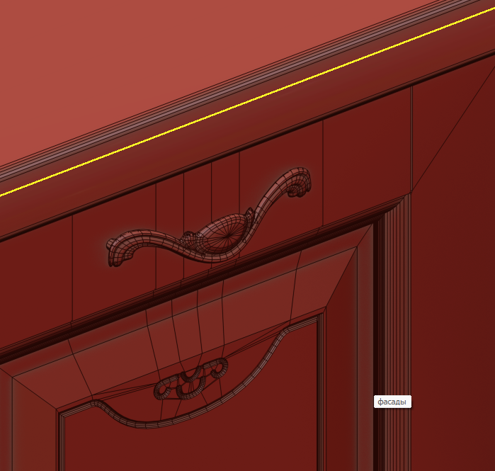 Кухня интерьер Классика Модель 3DSMAX Массив