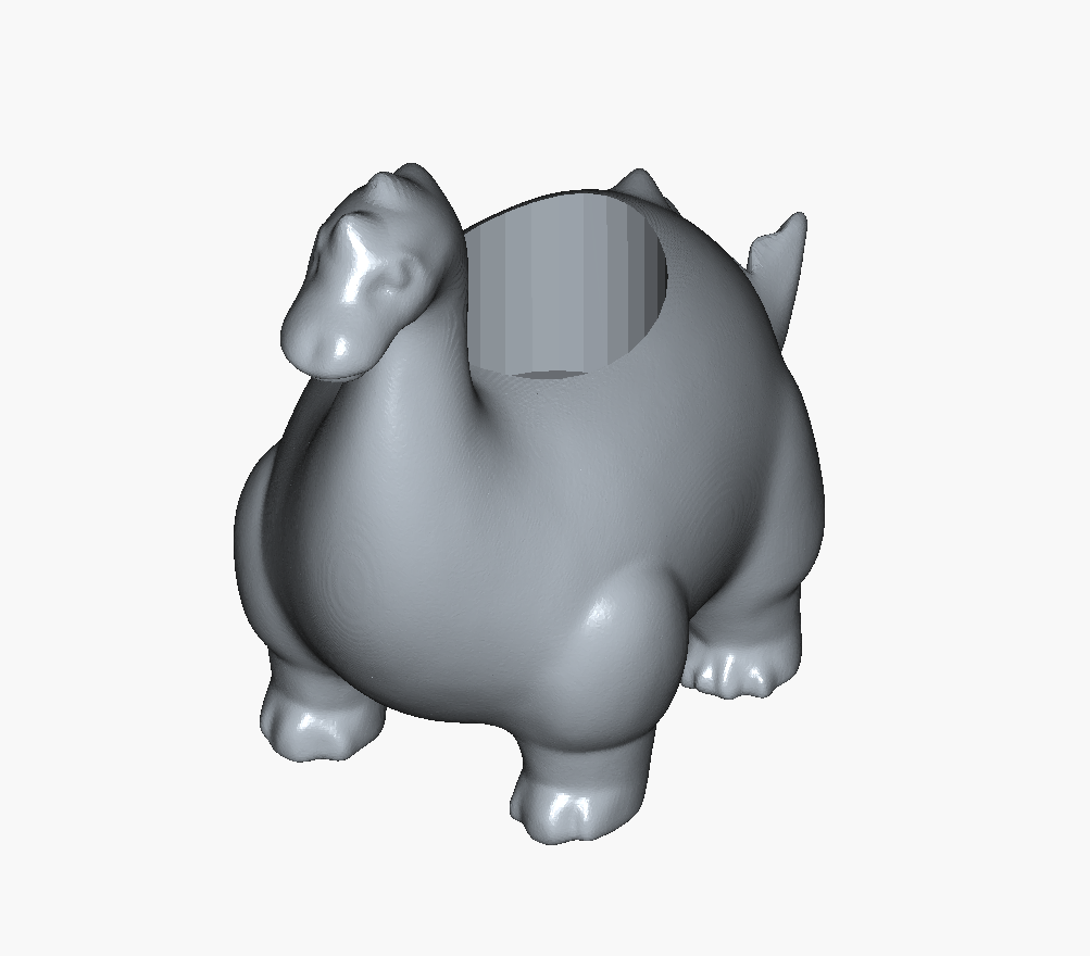 Цветочный горшок в виде динозаврика