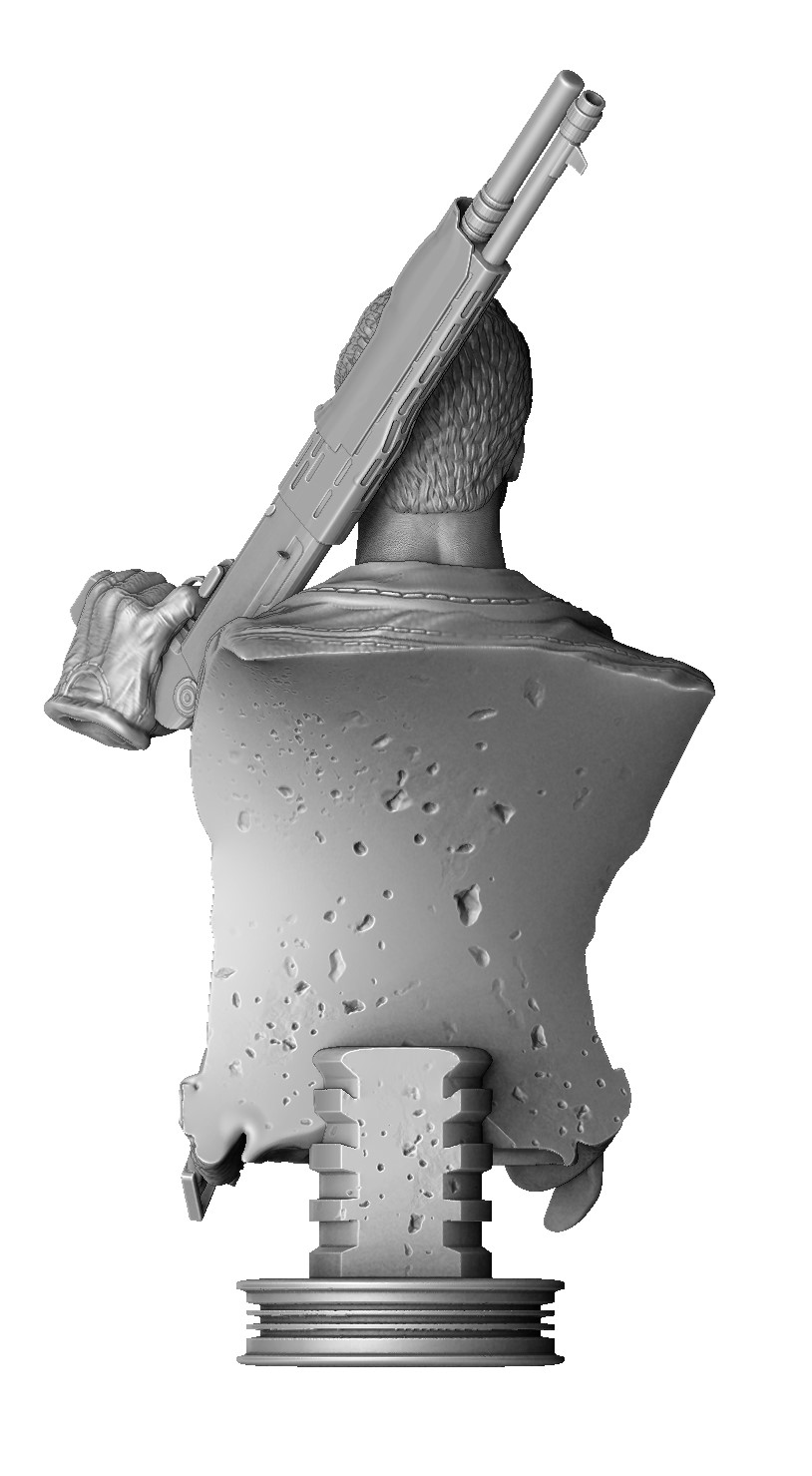 Бюст вооруженного терминатора T-800 (5 видов головы).