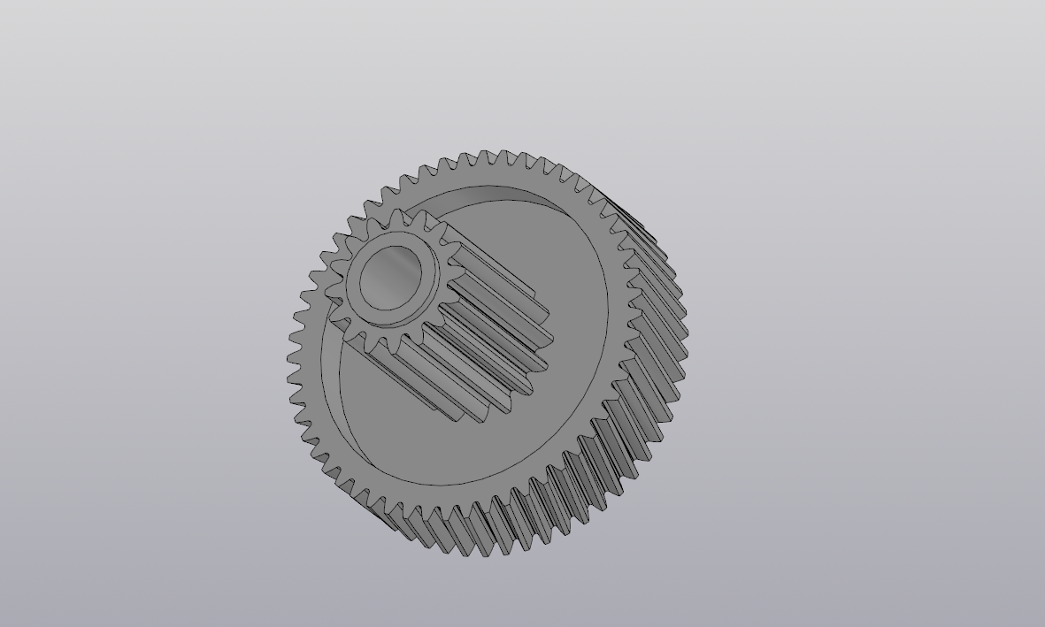 Составная шестерня (косозубая 54T + прямозубая 16T) для мясорубки