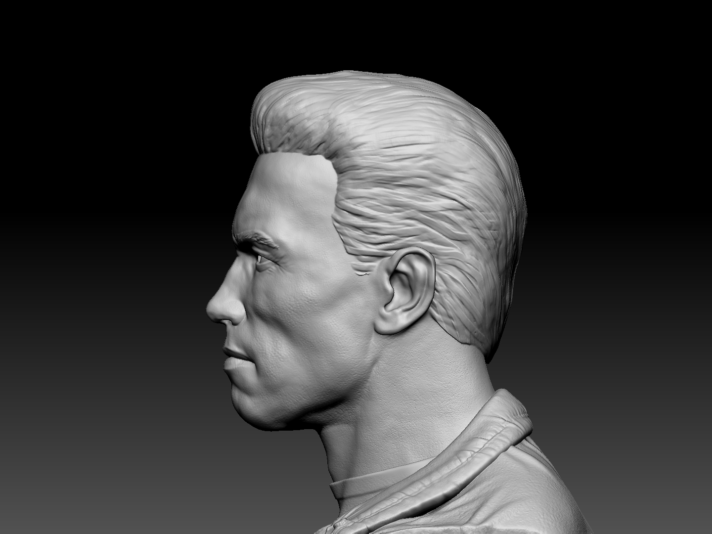 Бюст АРНОЛЬДА ШВАРЦЕНЕГГЕРА. Т-800. ТЕРМИНАТОР. ДЛЯ 3Д ПЕЧАТИ. STL.