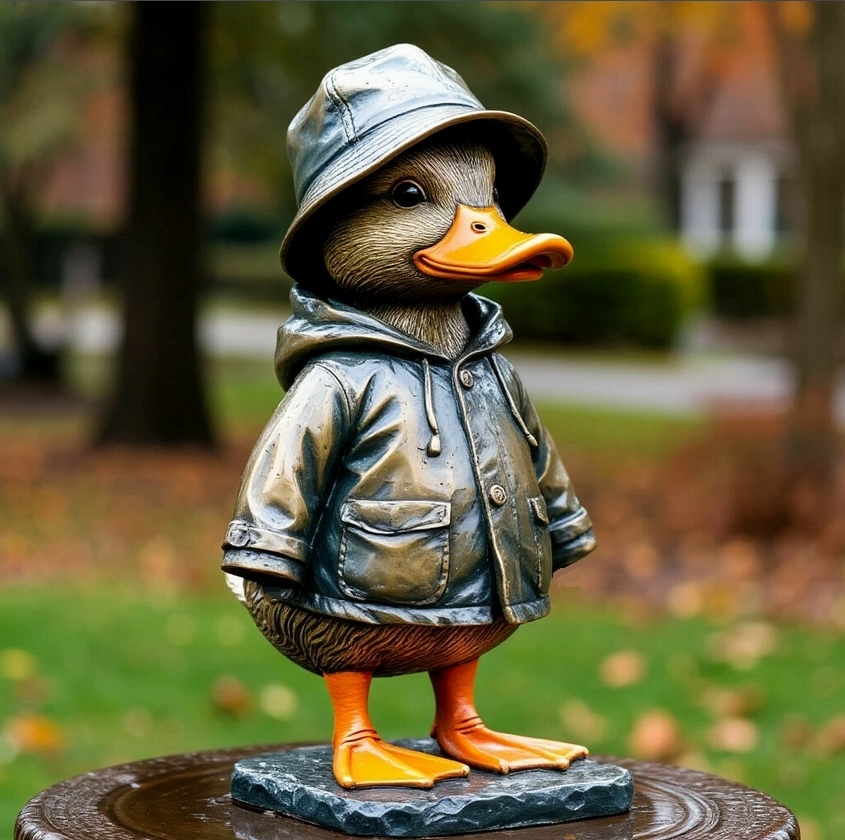 Утенок в плаще