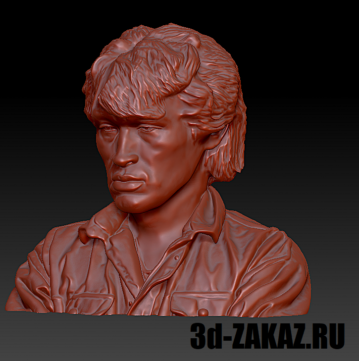 В. Цой бюст. 3д модель