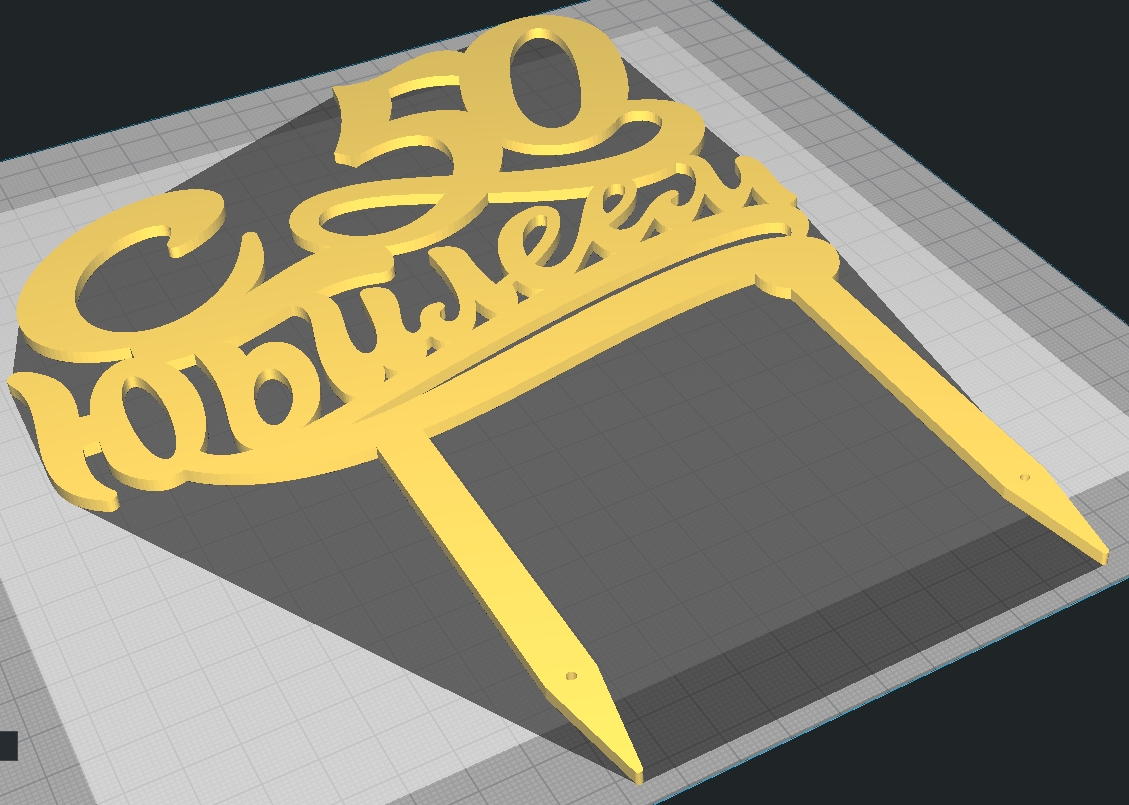 Продажа 3D-модели "Топпер Юбилей 50 лет"