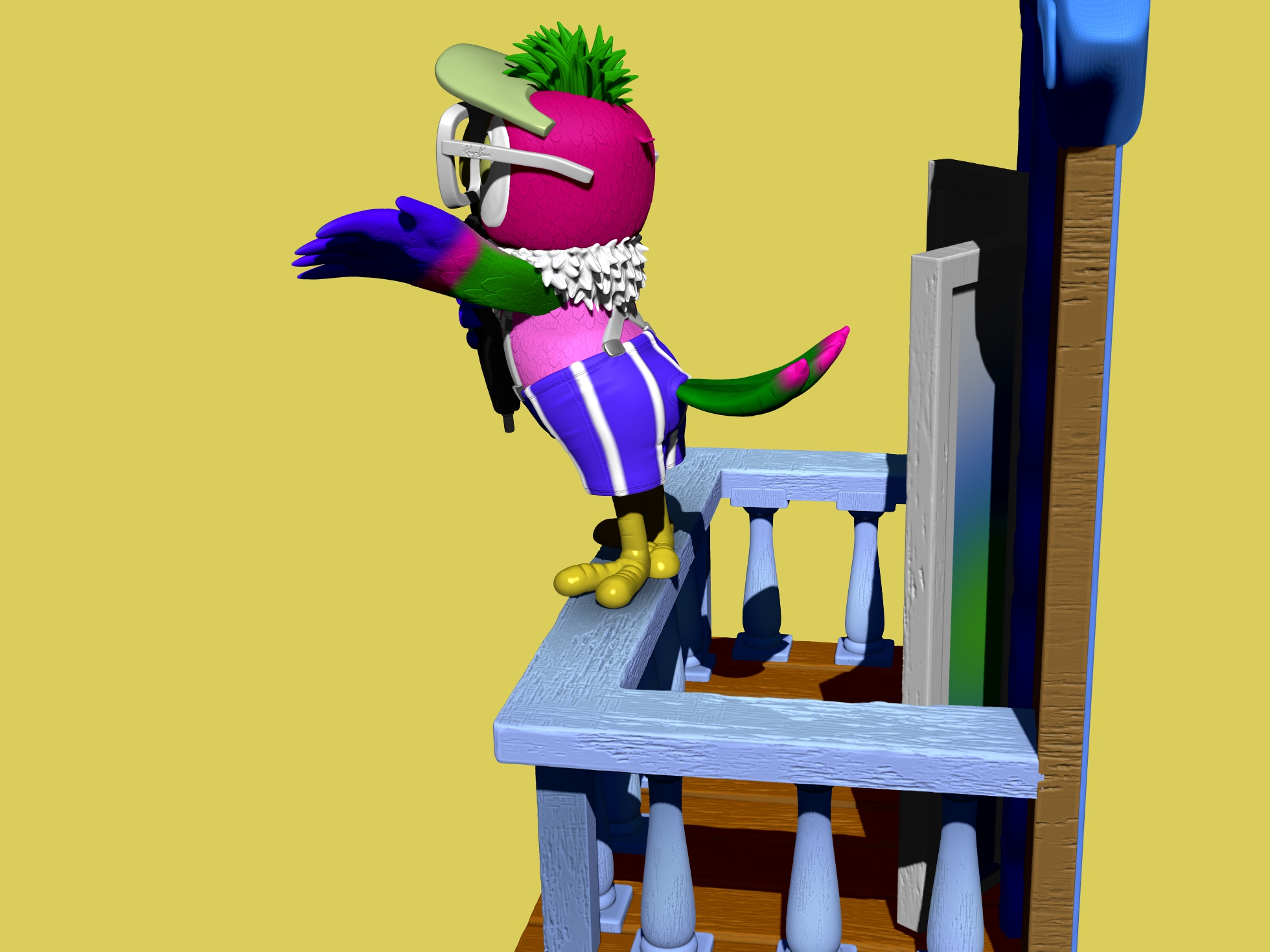 Попугай Кеша для 3д печати. Летний вариант. STL