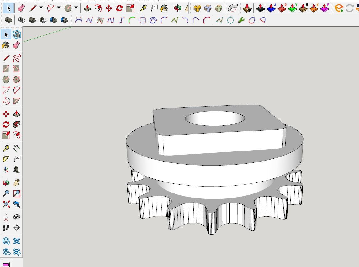 Шестеренка-звездочка на цепь форматника