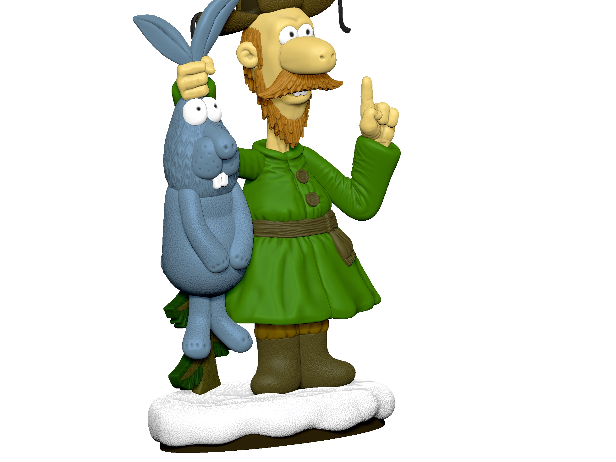 Мужичок из мультфильма " Падал прошлогодний снег" для 3д печати STL