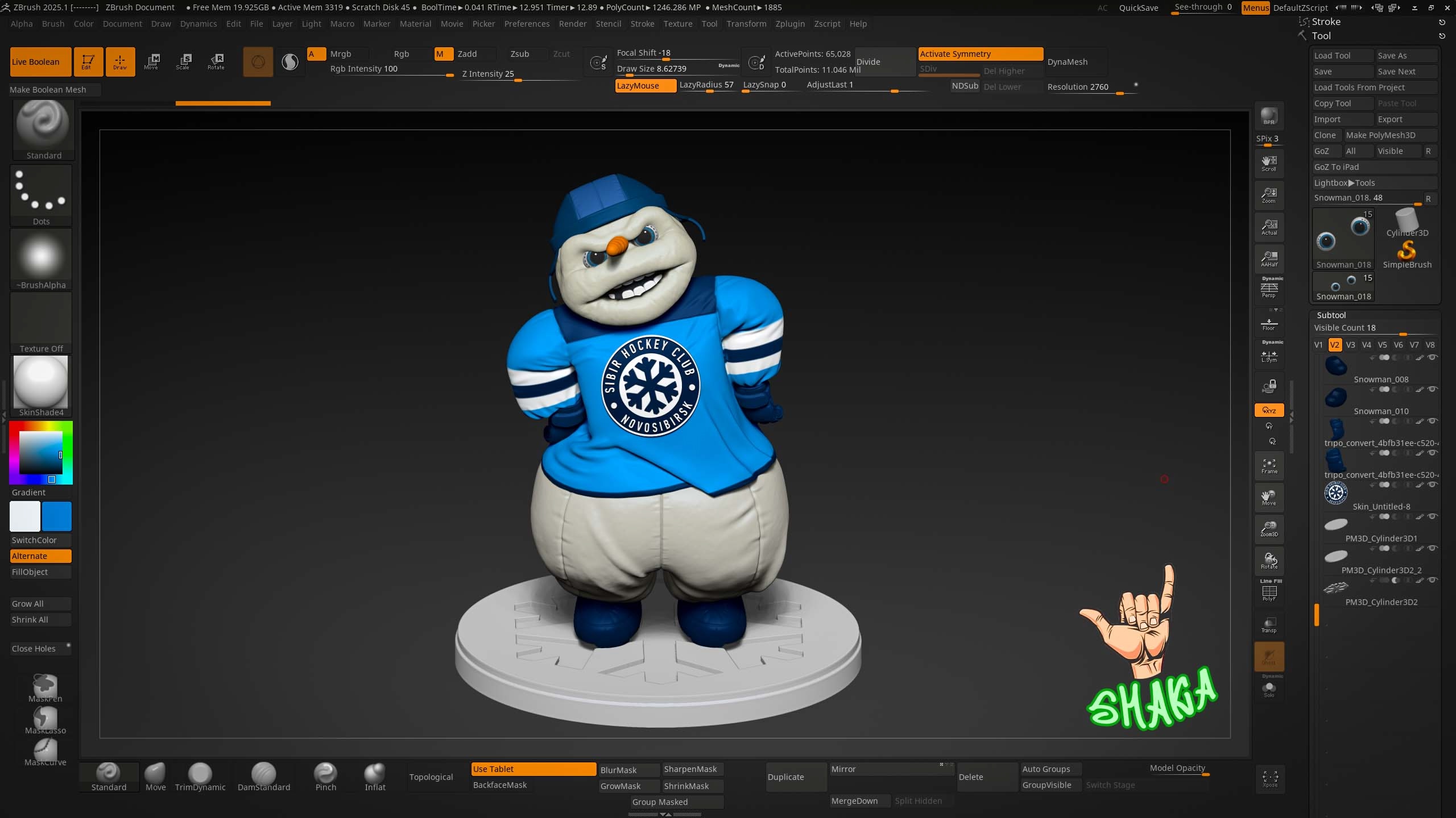 Злой Снеговик из хоккейного клуба «Сибирь