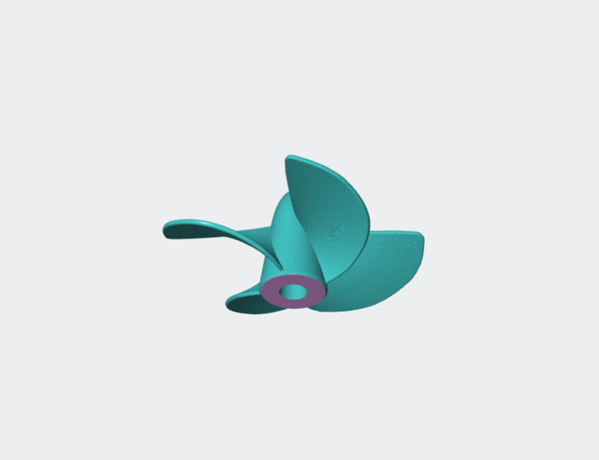 Гребной винт четырехлопастной для модели катера