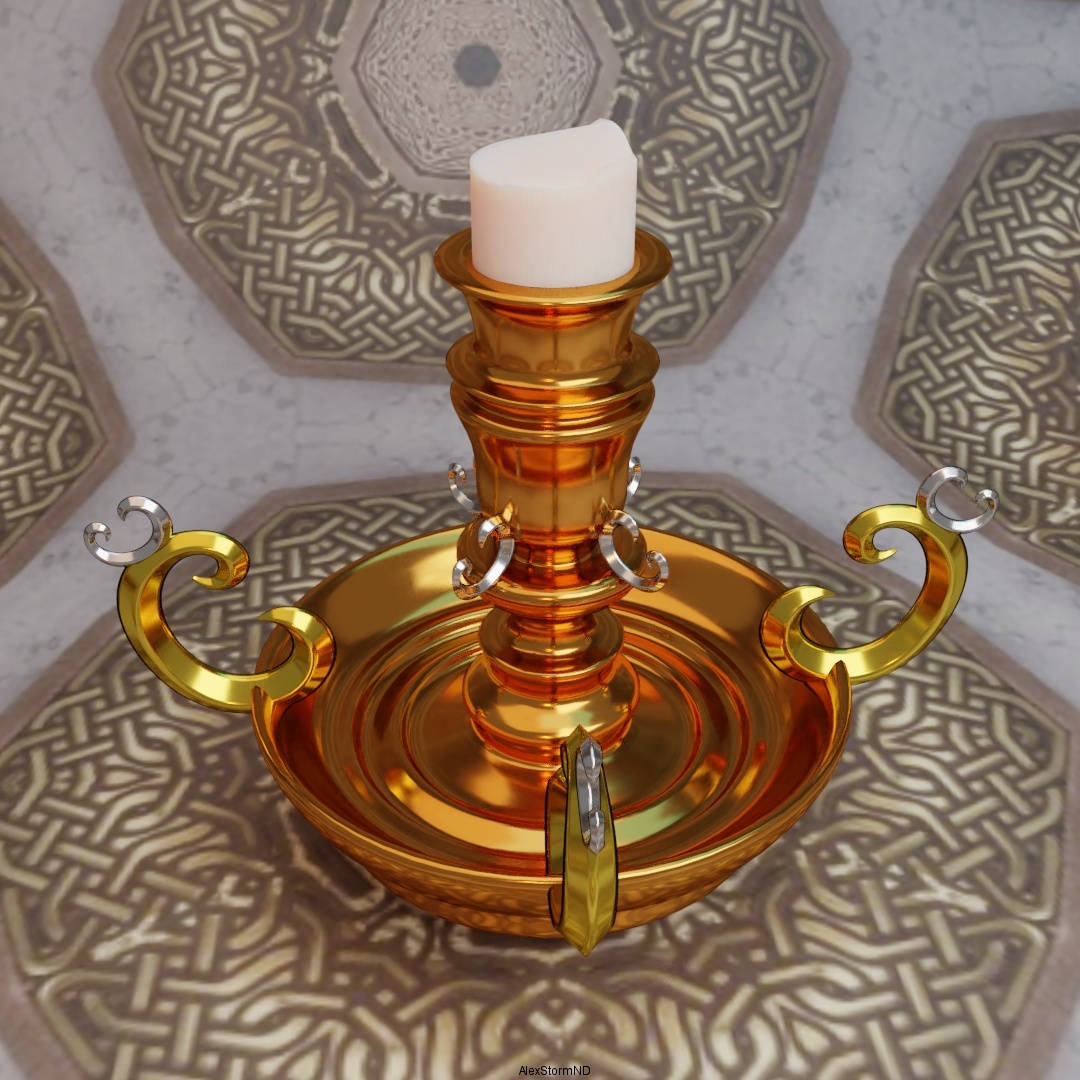 Подсвечник с 4 ручками