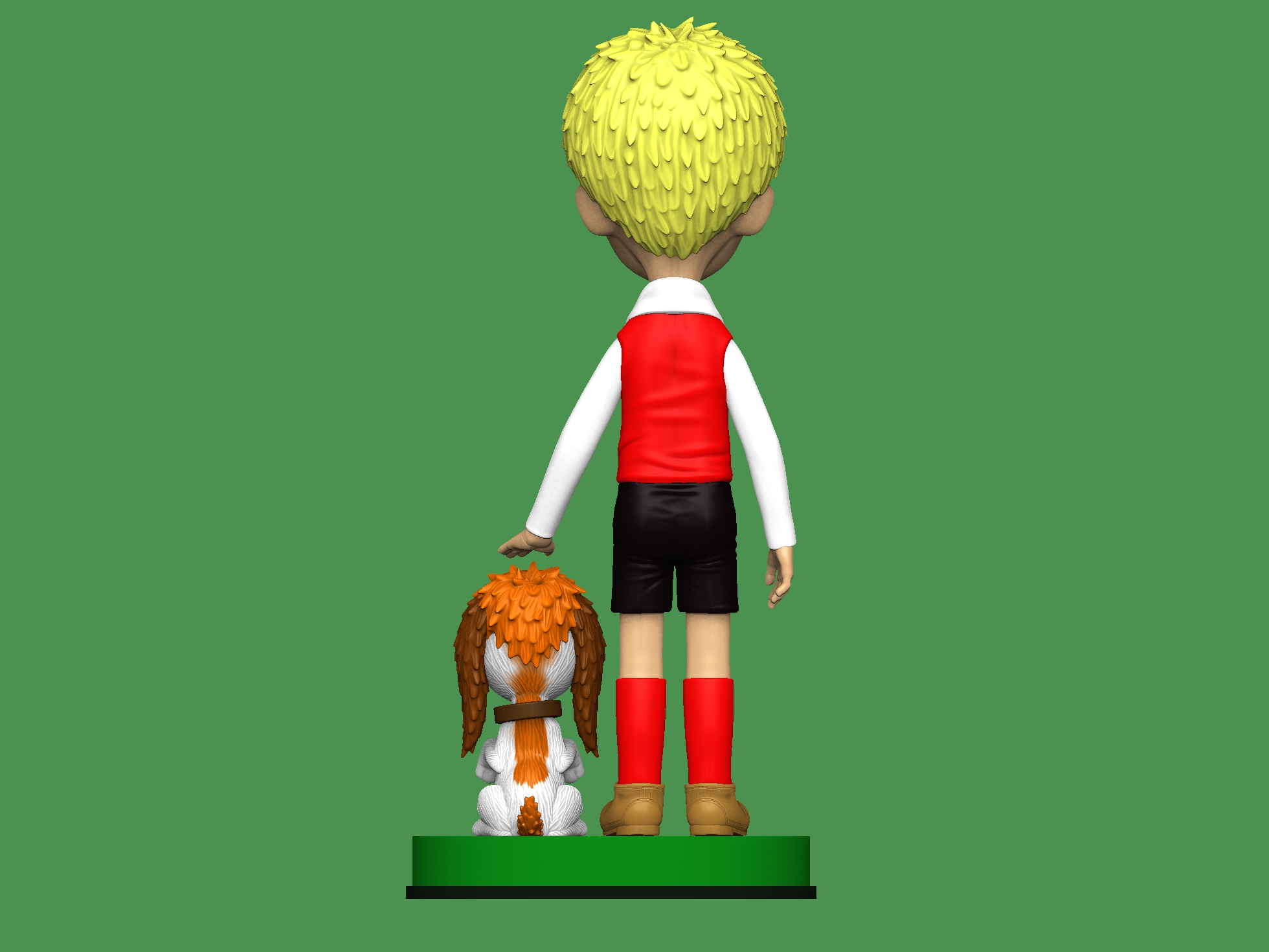 Малыш с собачкой из  м-ф " Карлсон, который живёт на крыше" для 3д печати STL