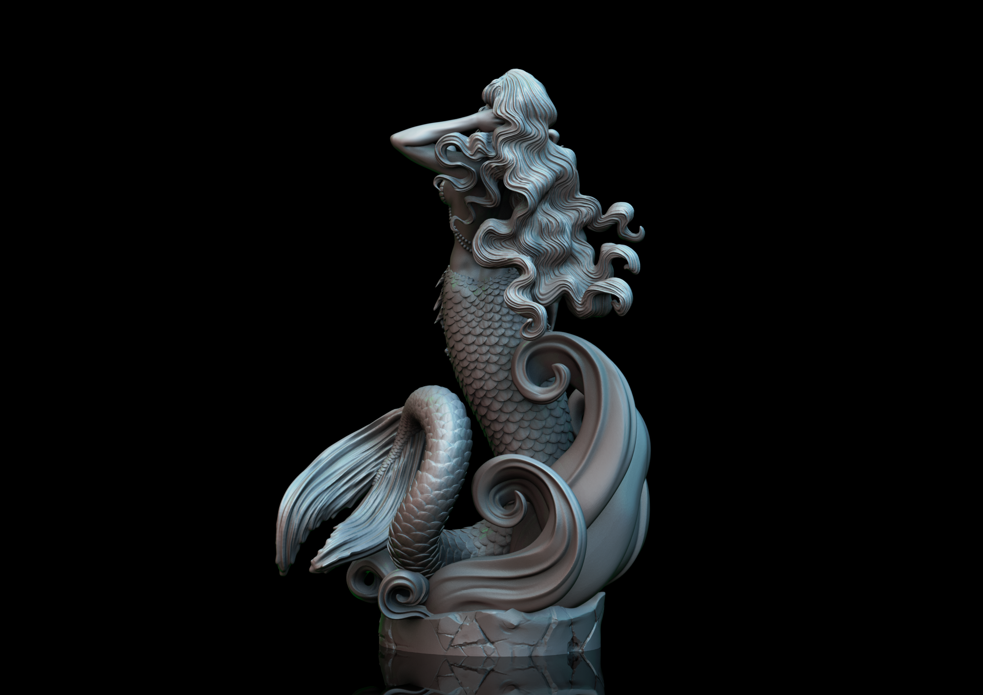 Русалка на волнах