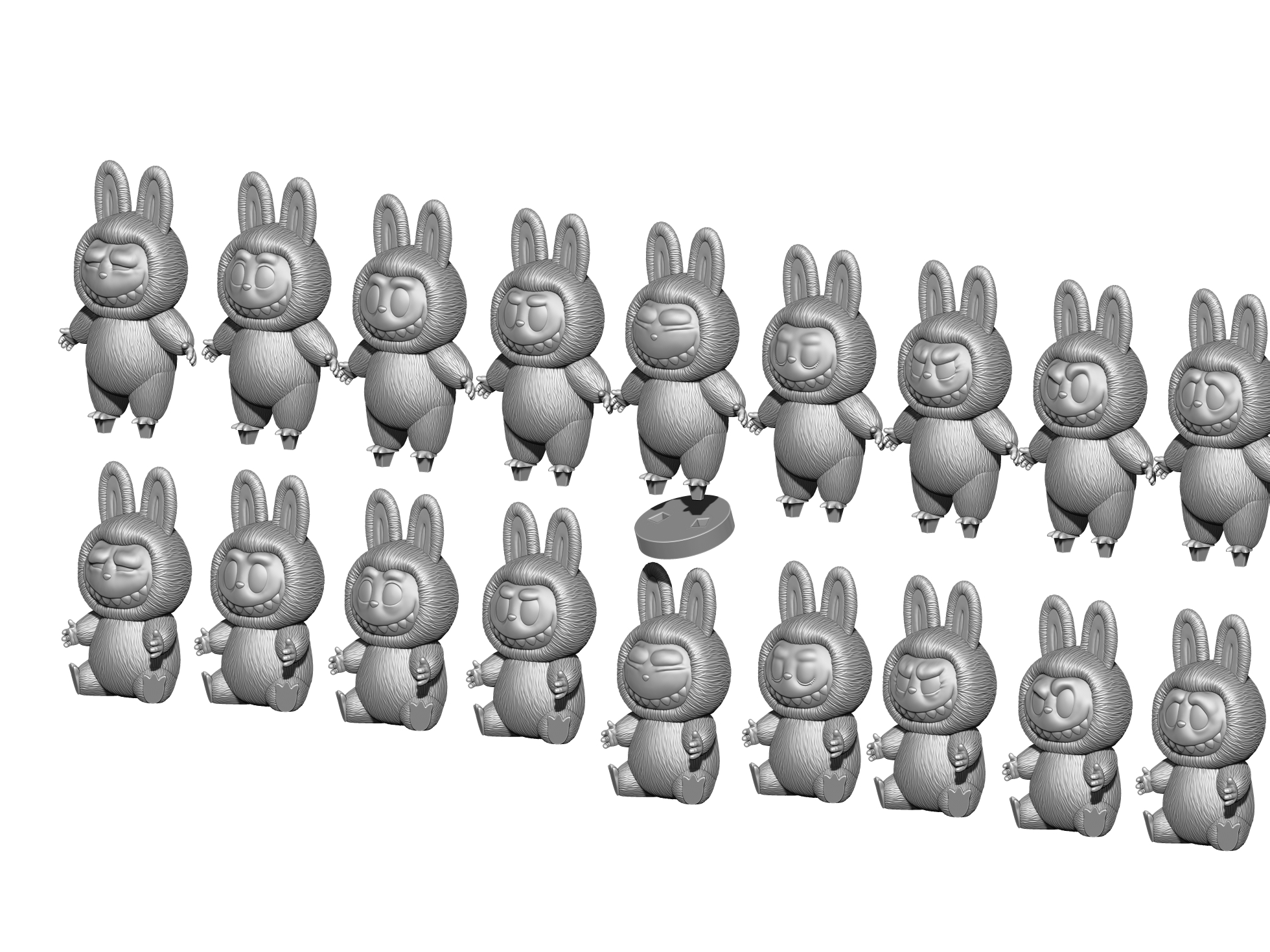 Лабубу для 3д печати STL. 18 штук.