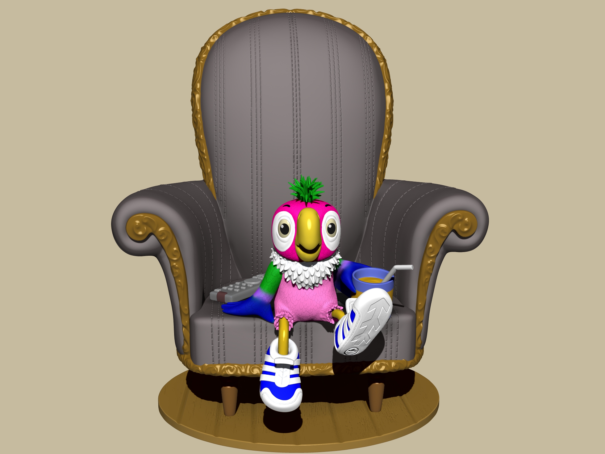 Попугай Кеша для 3Д печати STL