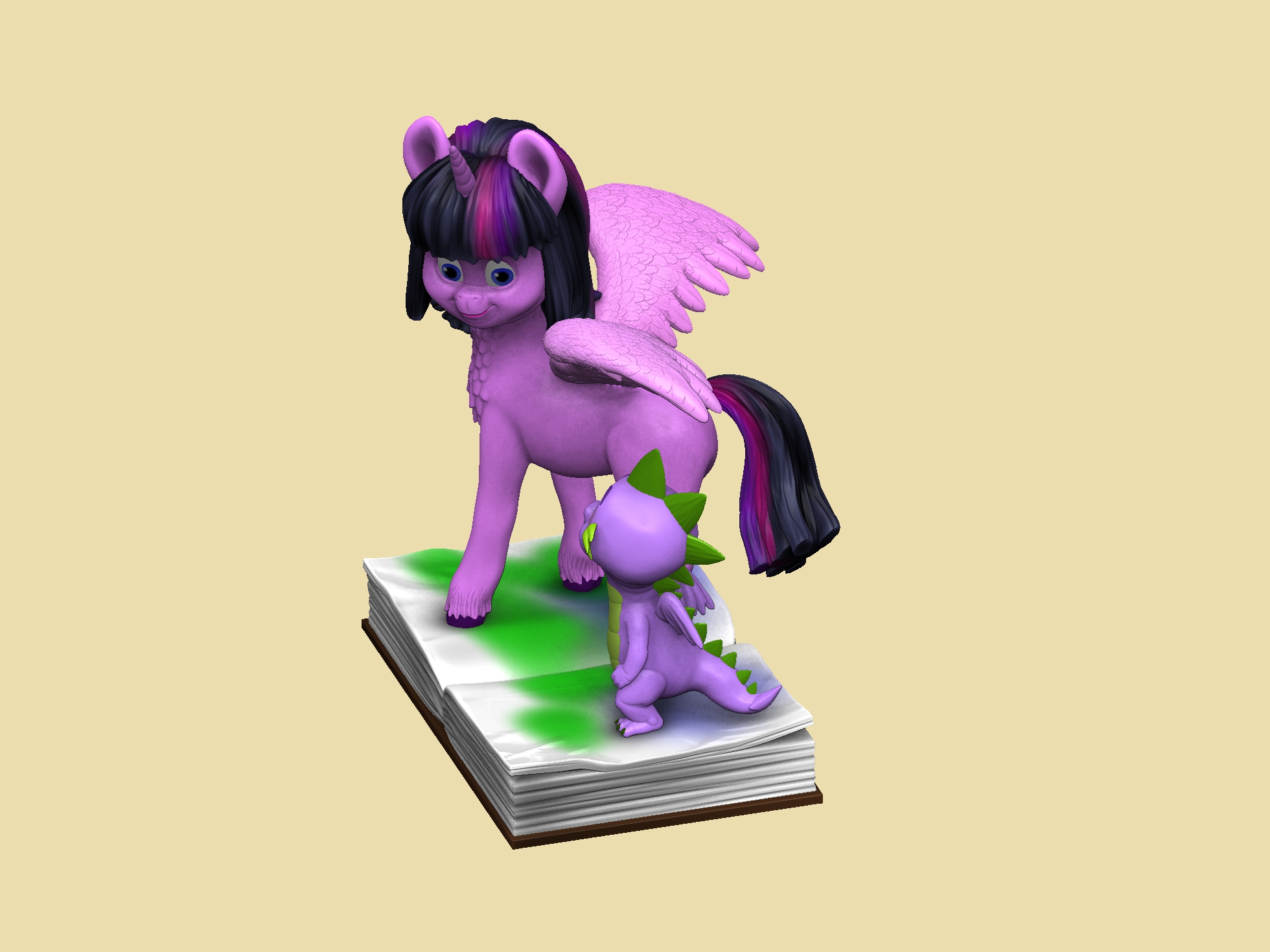Искорка и Спайк. My little pony STL
