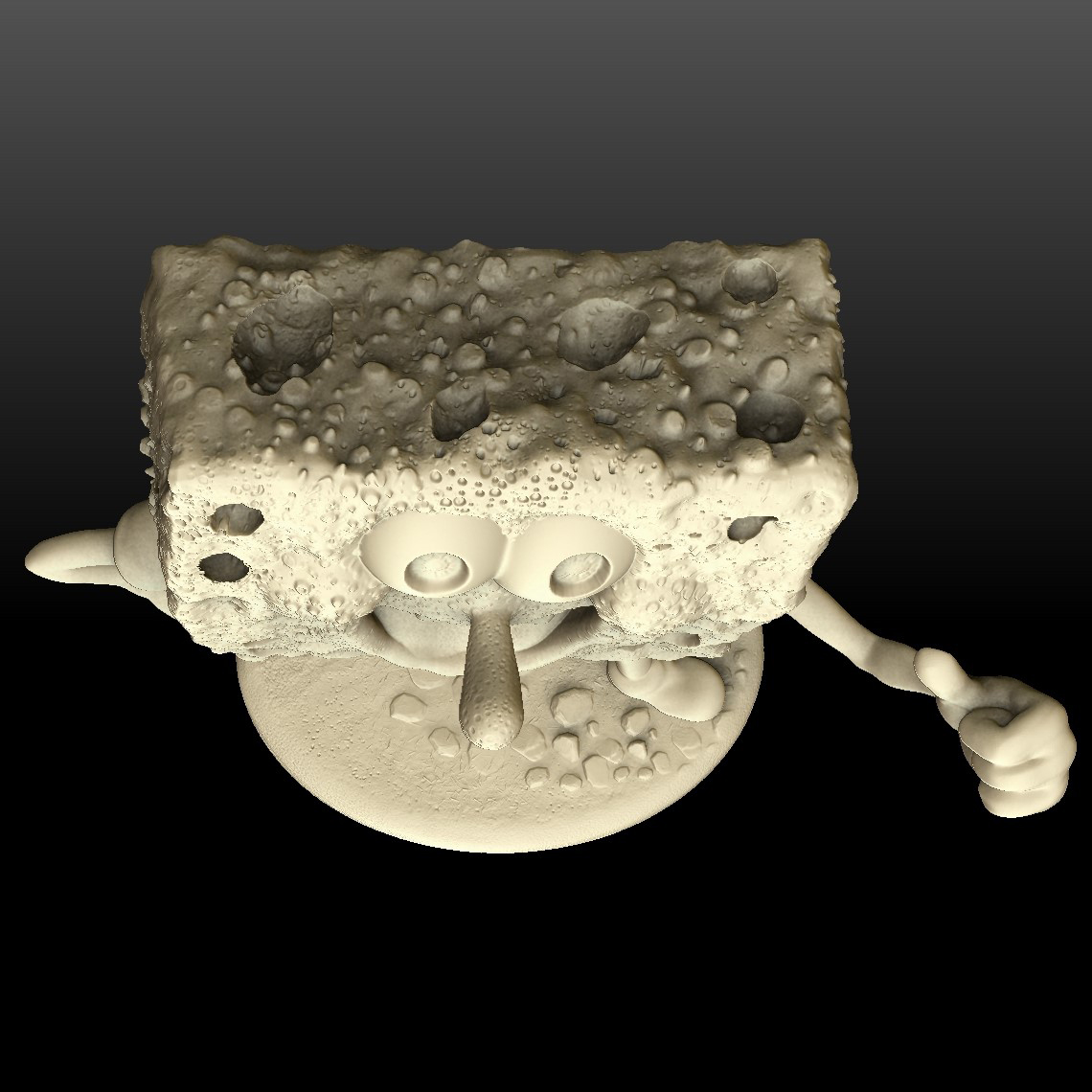 Губка Боб. Для 3D печати. STL, OBJ, ZTL.