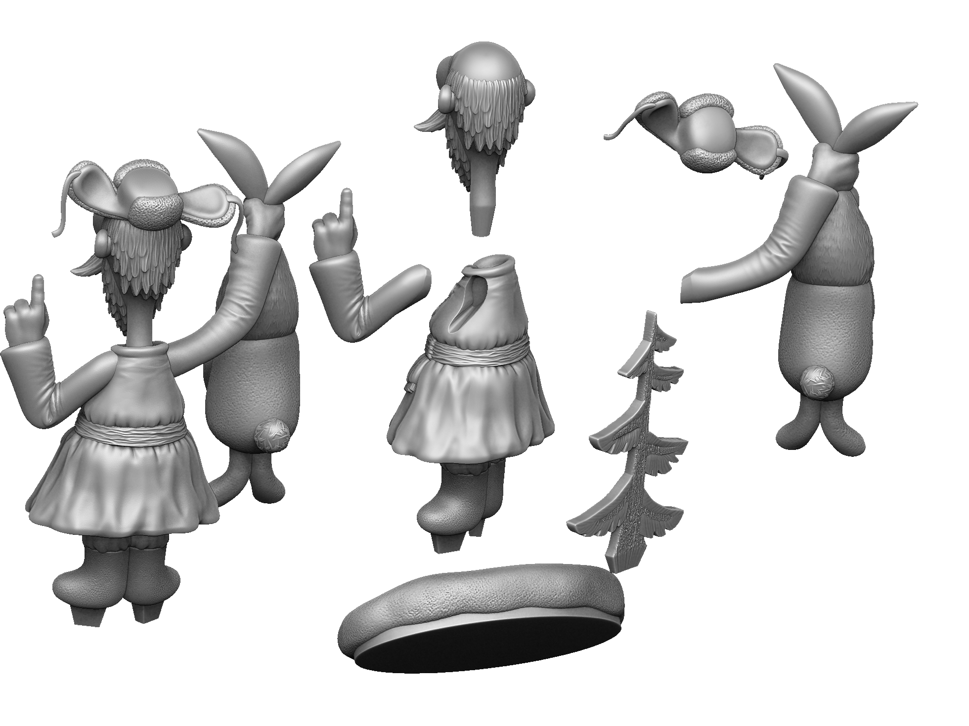 Мужичок из мультфильма " Падал прошлогодний снег" для 3д печати STL