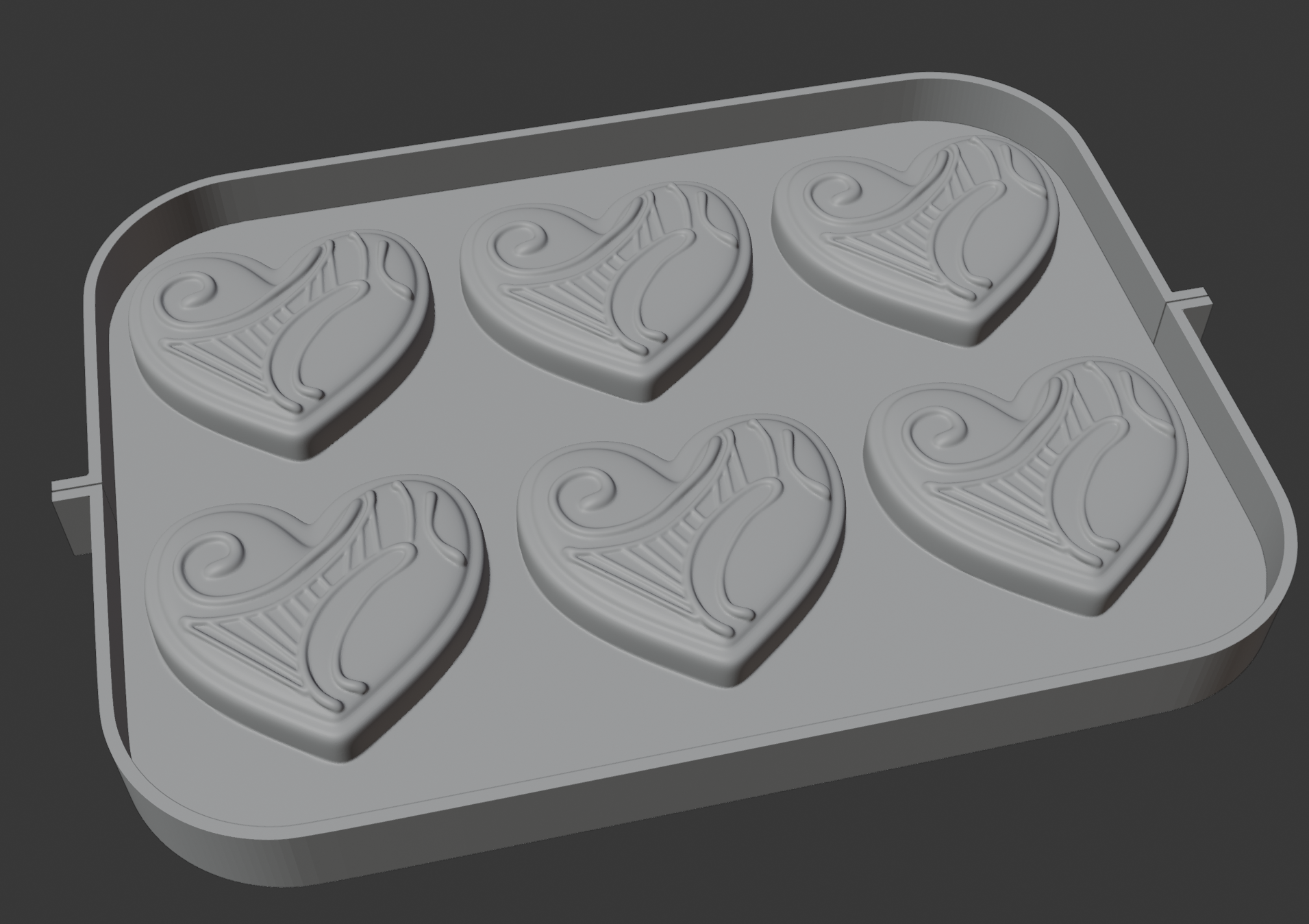 3D модели вырубок для печенья с тиснением