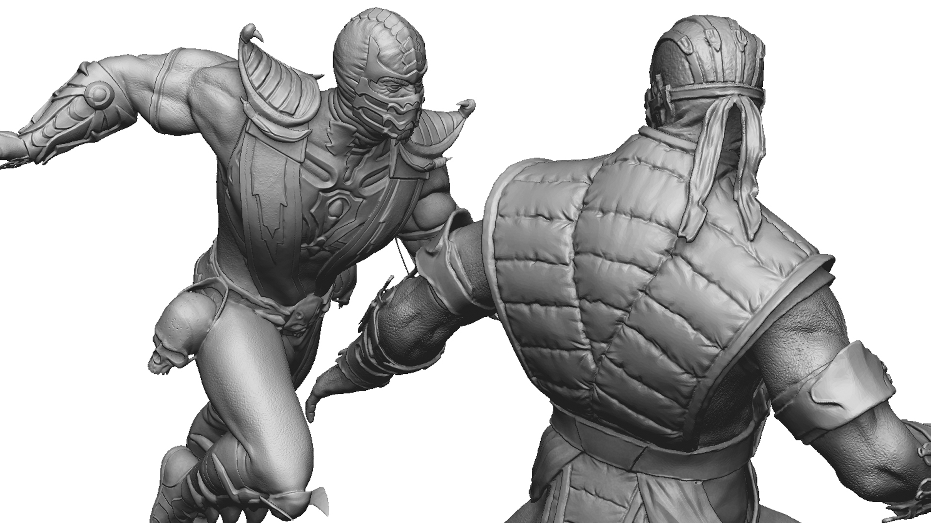 SUB-ZERO MKX VS SCORPION MK9 FOR 3D PRINT