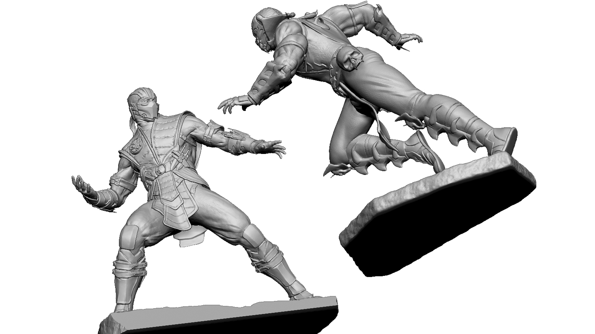 SUB-ZERO MKX VS SCORPION MK9 FOR 3D PRINT