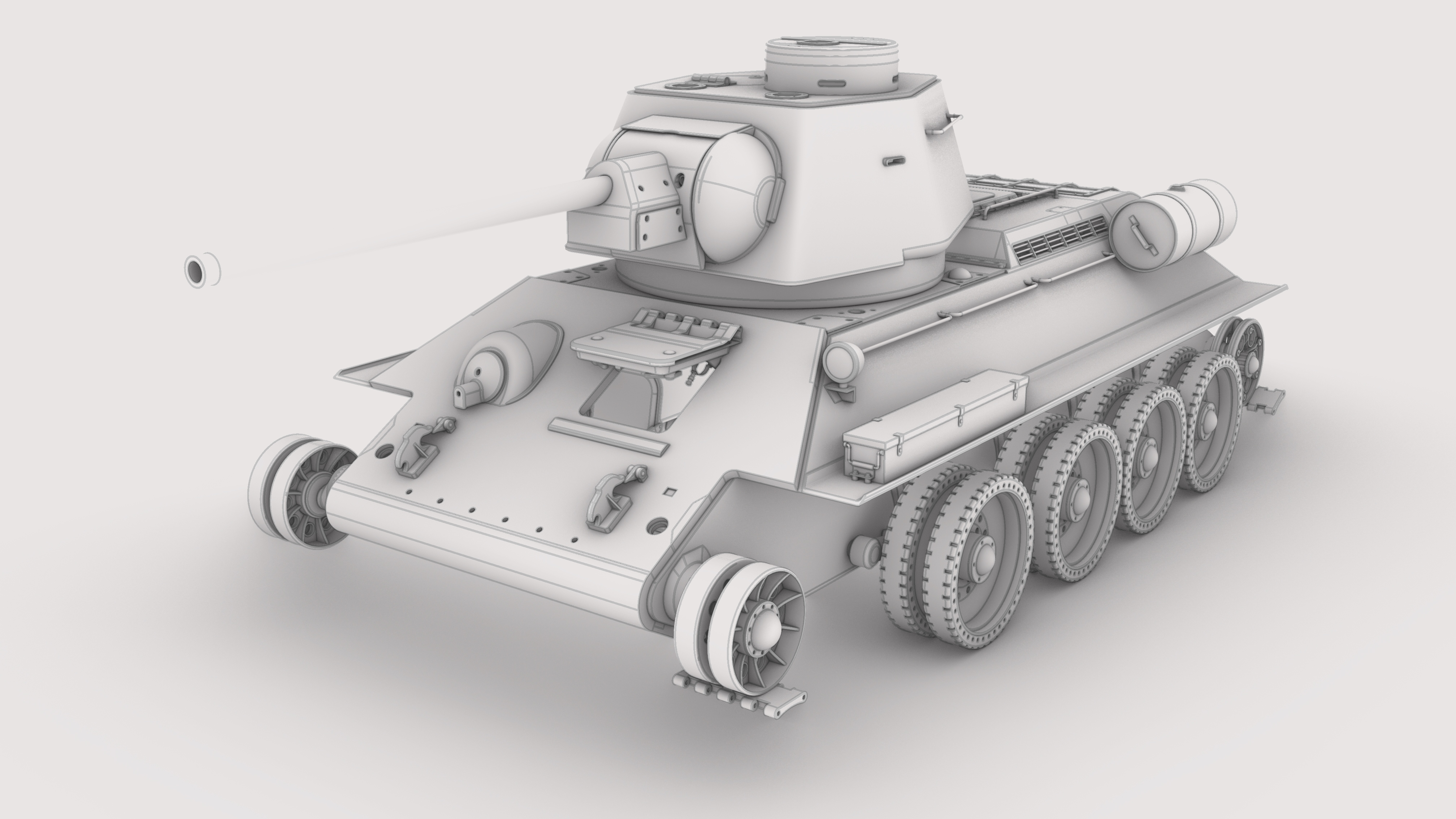 Т 34-76 башня гайка полная детализация