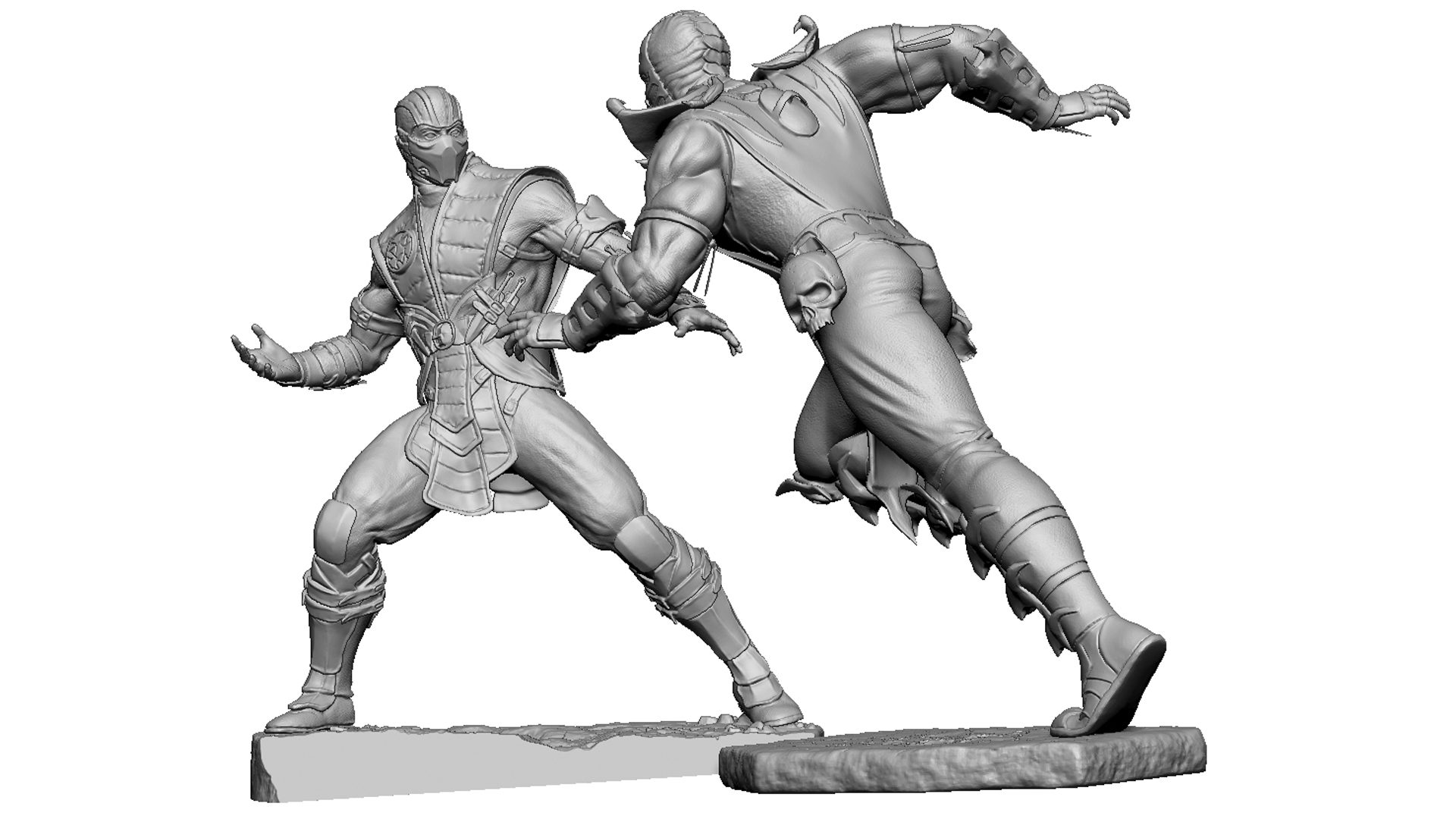 SUB-ZERO MKX VS SCORPION MK9 FOR 3D PRINT