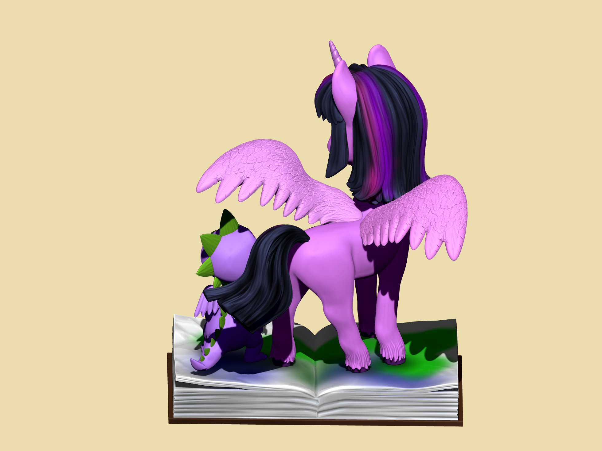 Искорка и Спайк. My little pony STL