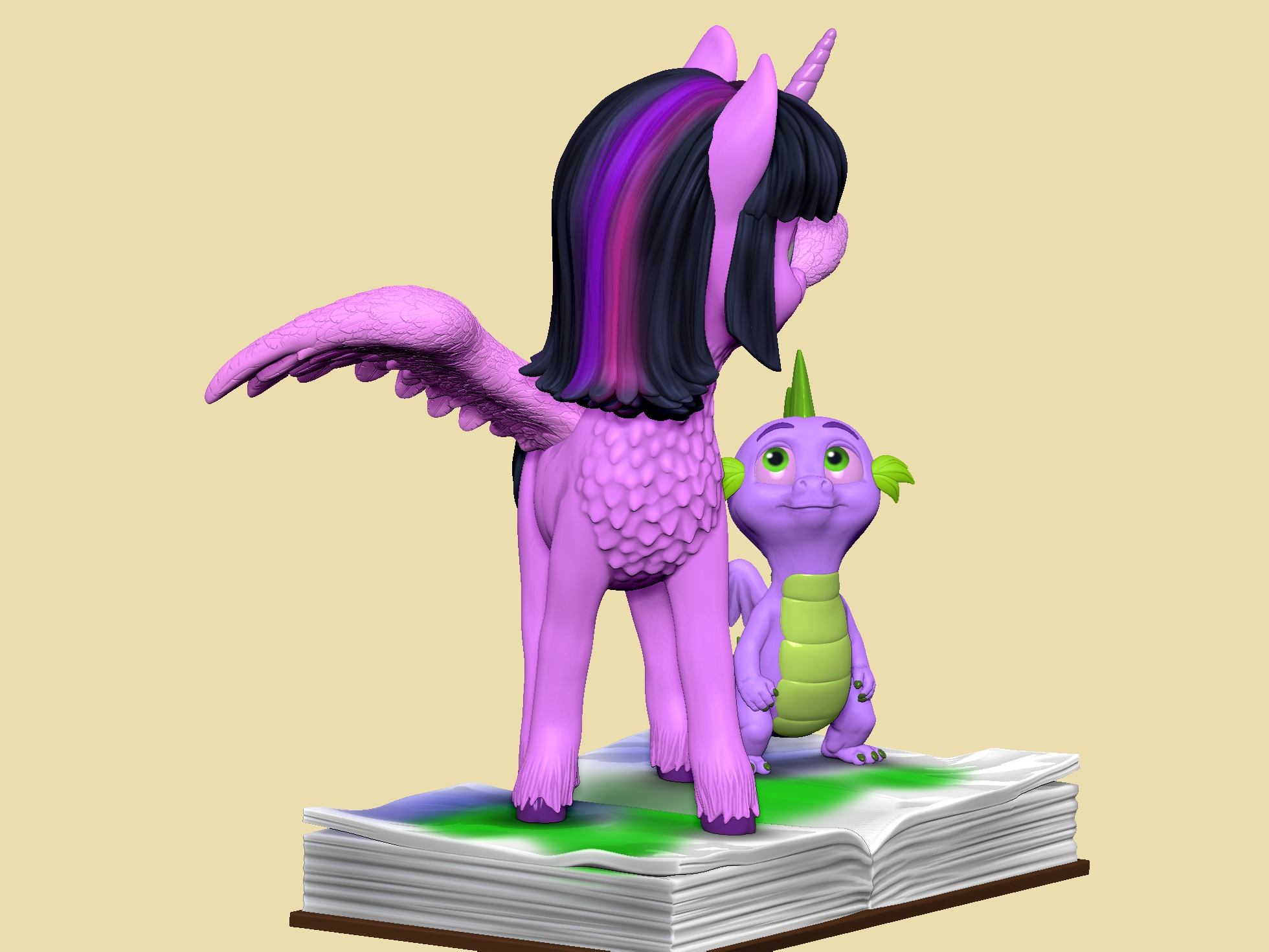 Искорка и Спайк. My little pony STL