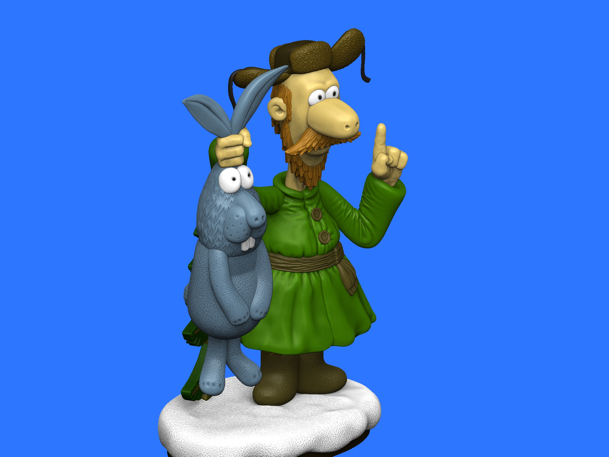 Мужичок из мультфильма " Падал прошлогодний снег" для 3д печати STL