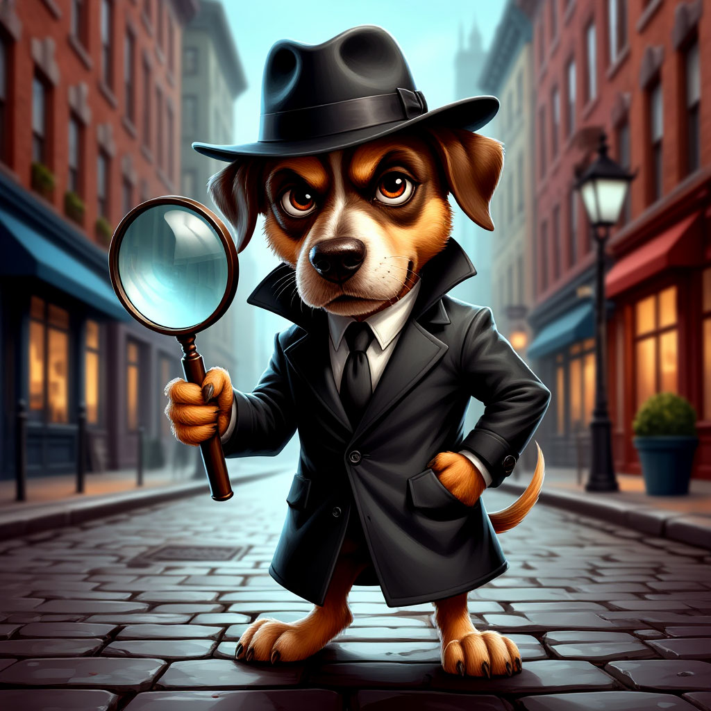 3D-модель "Пёс-детектив"