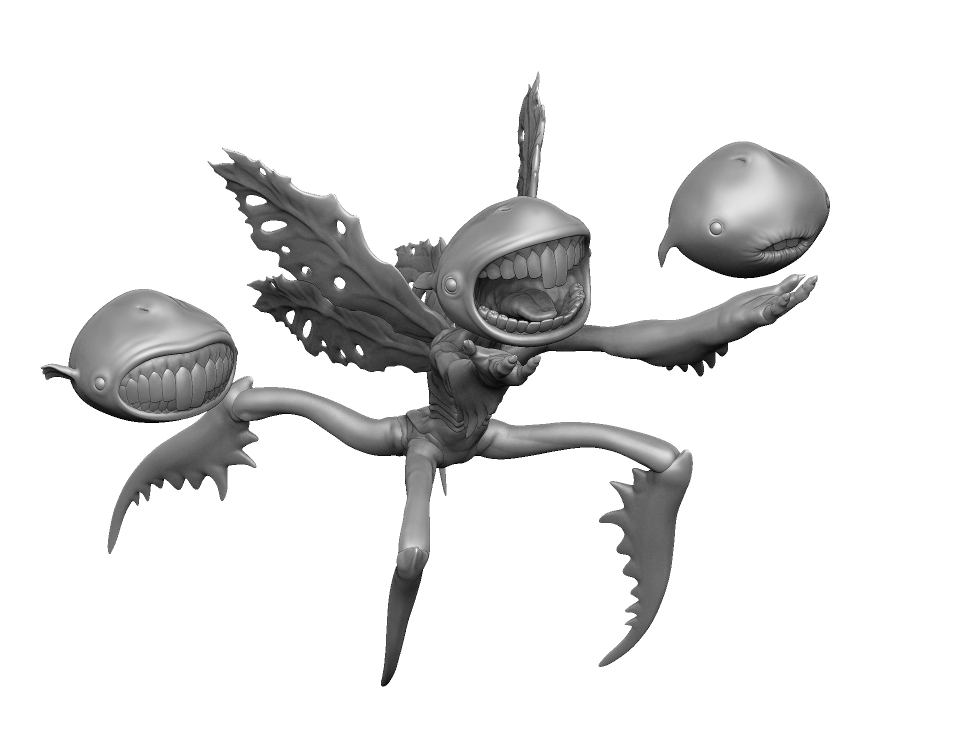 Зубная фея из Хеллбоя 2. Для 3д печати. 6 вариантов STL.