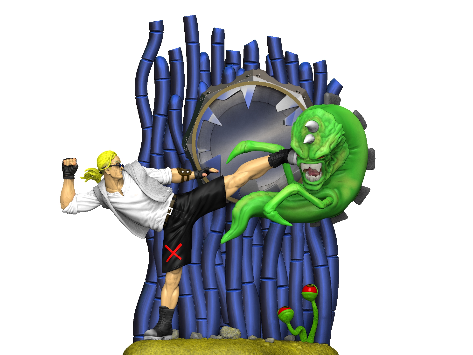 Comix zone для 3д печати. Cборный и цельный STL.