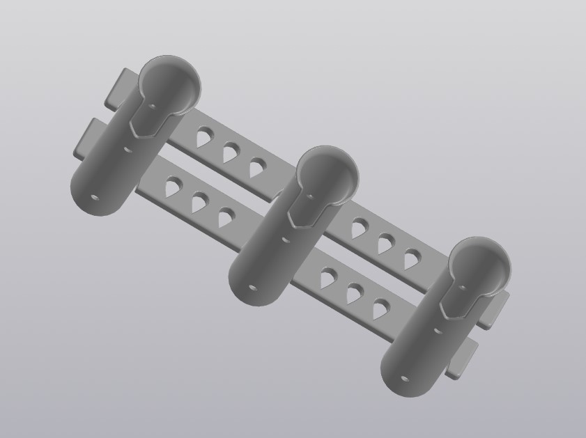 Тройной держатель для спиннингов в лодку