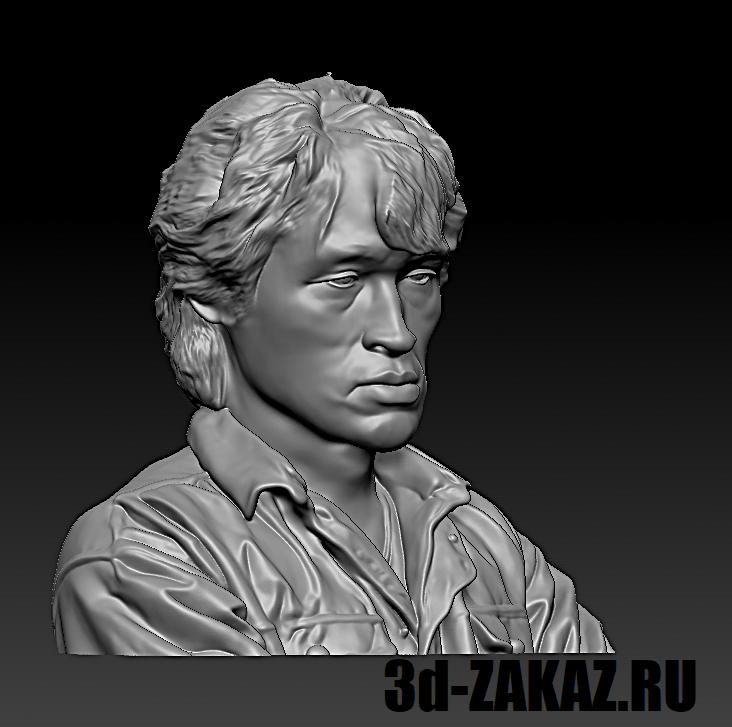 В. Цой бюст. 3д модель