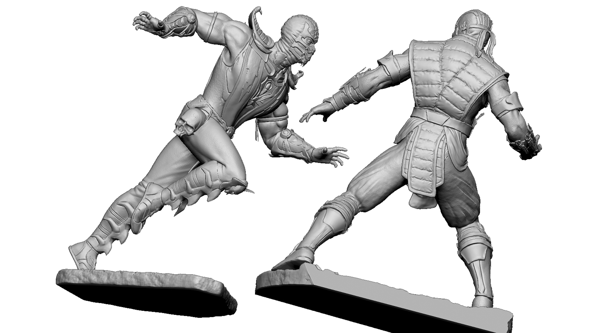 SUB-ZERO MKX VS SCORPION MK9 FOR 3D PRINT
