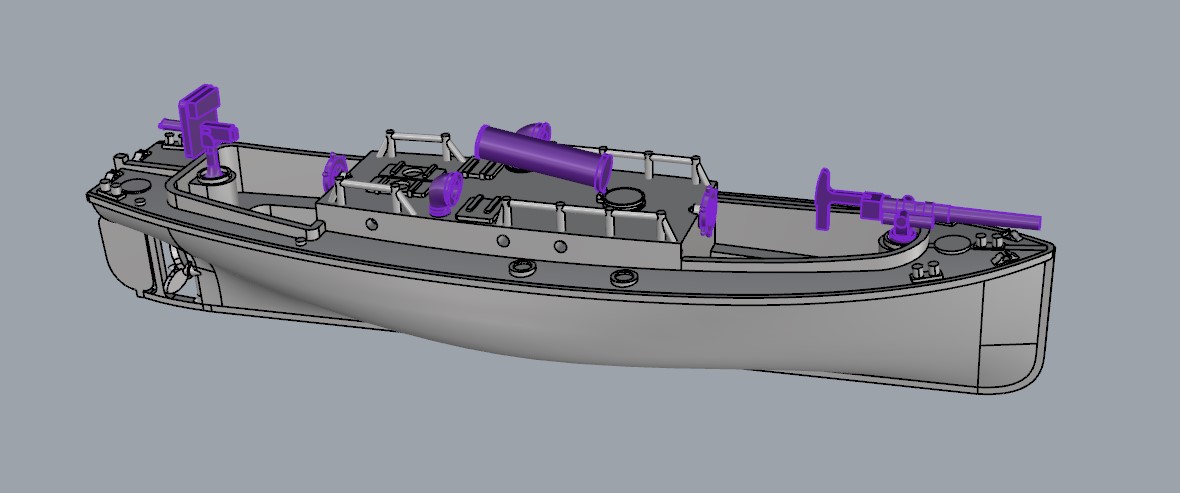 40 фут катер Крейтона ( Громобой, Олег) 1/350