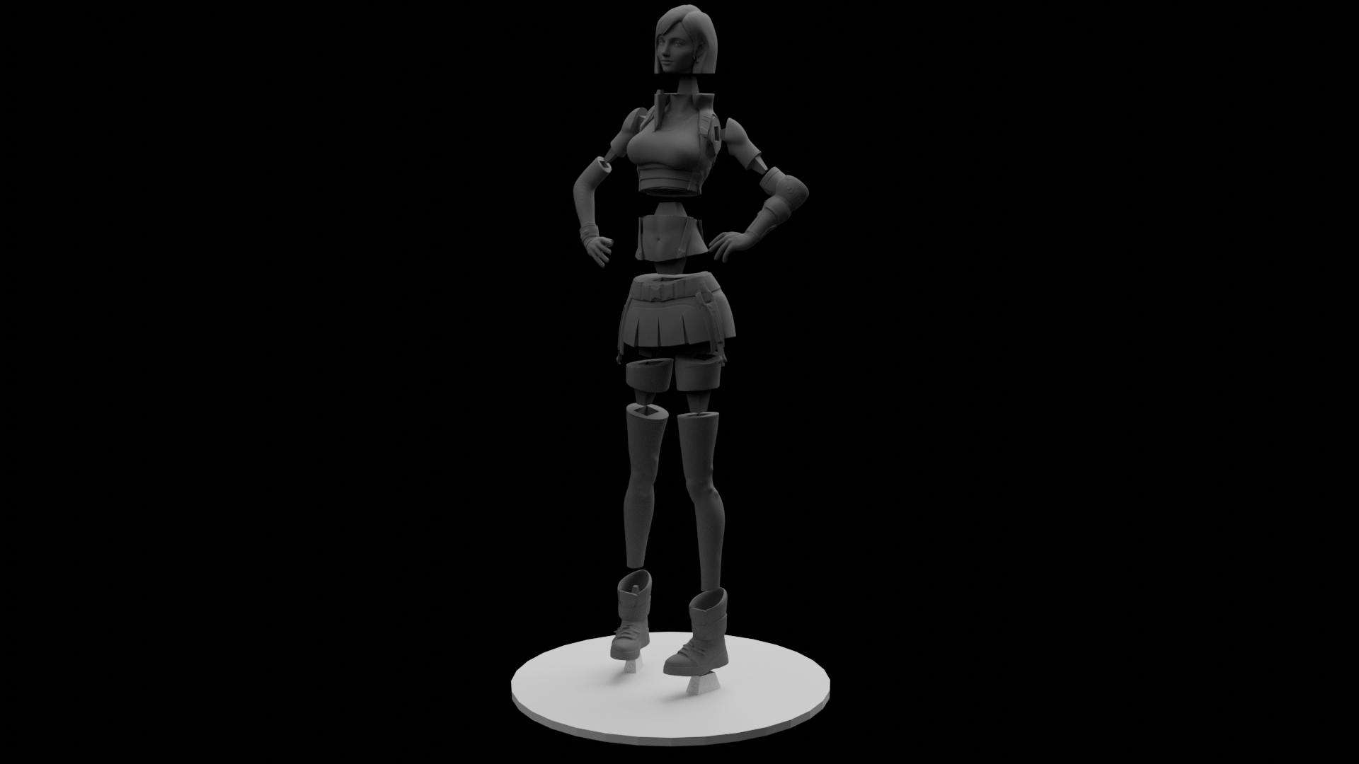 Tifa Lockhart (FF7 Remake) — High-Detail Modular Garage Kit (1/6 & 1/4 Scale)