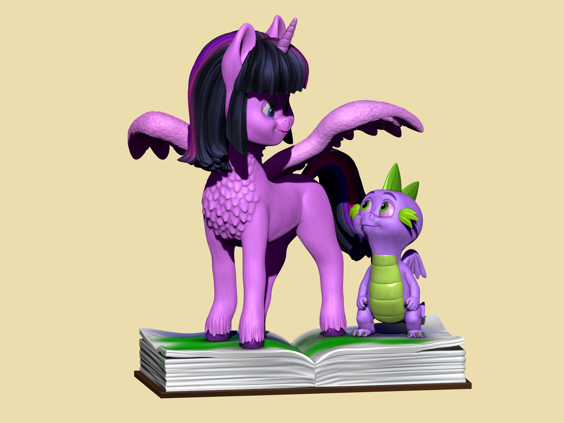 Искорка и Спайк. My little pony STL
