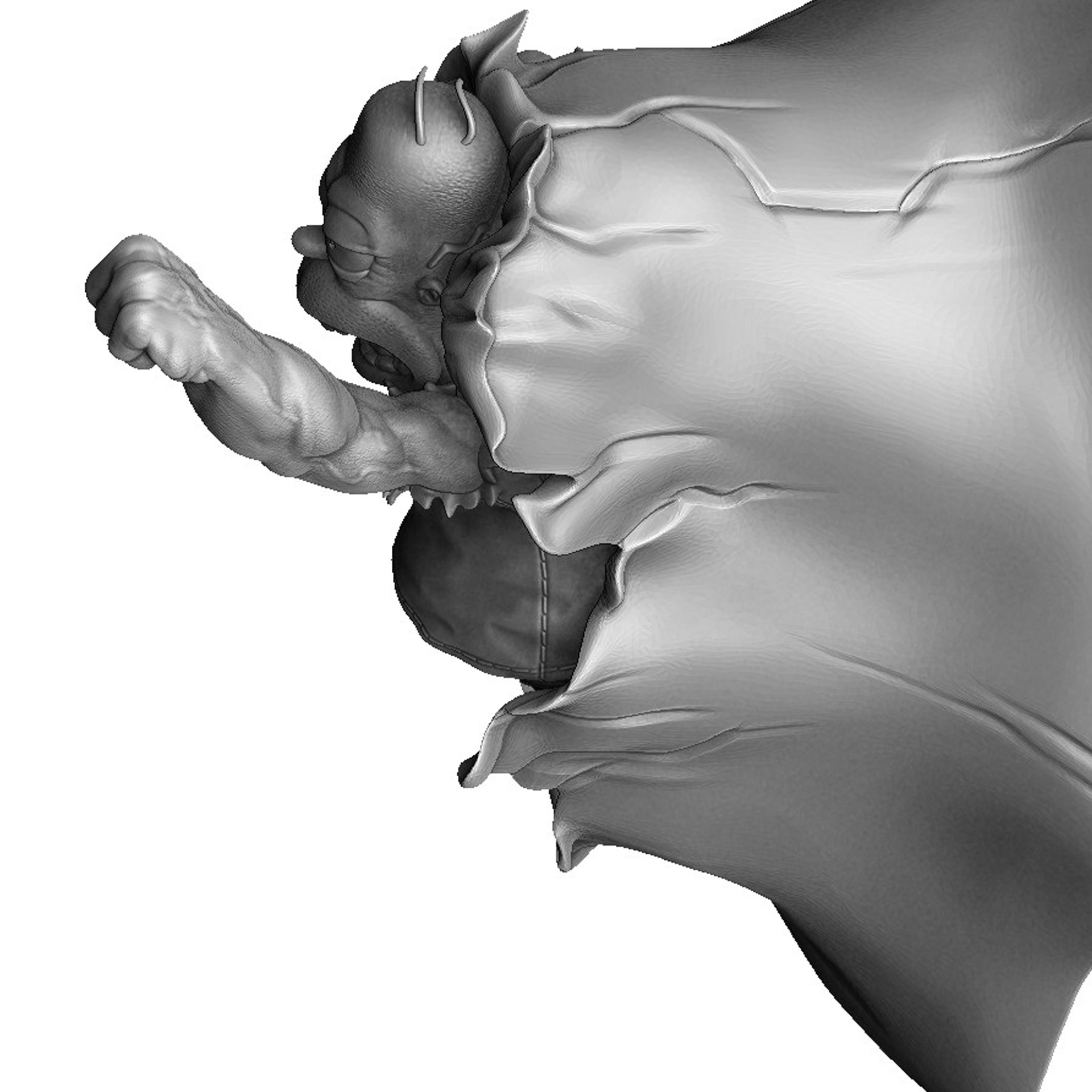 Гомер Симпсон как Халк для 3D печати. Сборная модель.