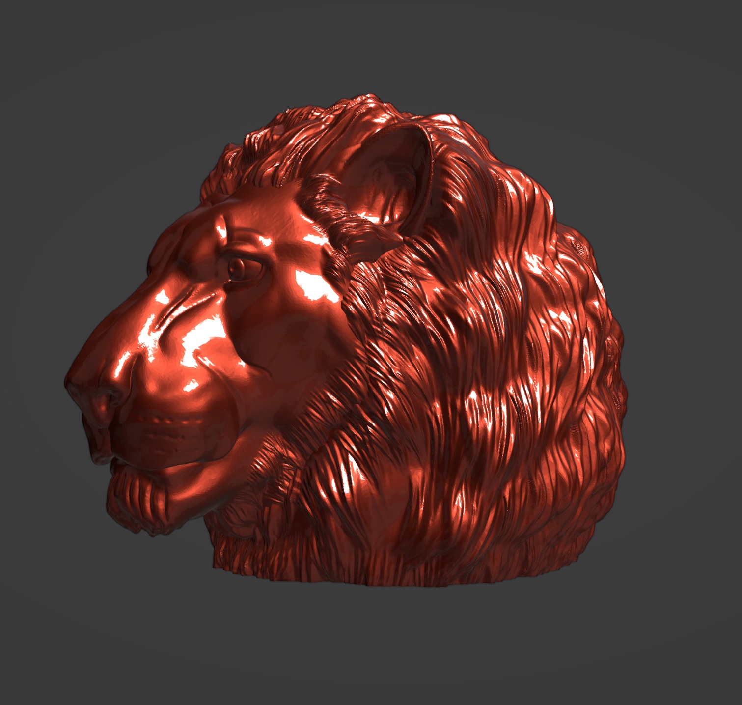 Лев Колпачок на фаркоп STL