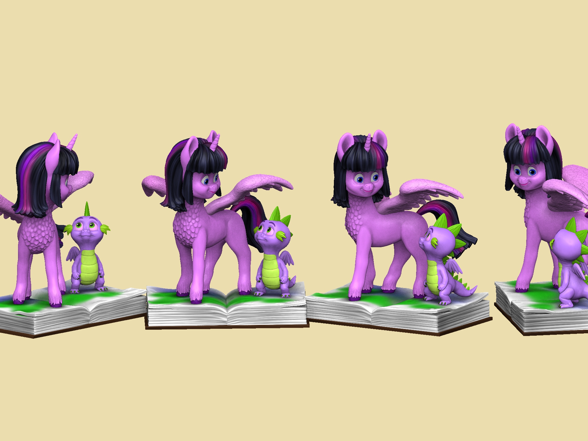 Искорка и Спайк. My little pony STL