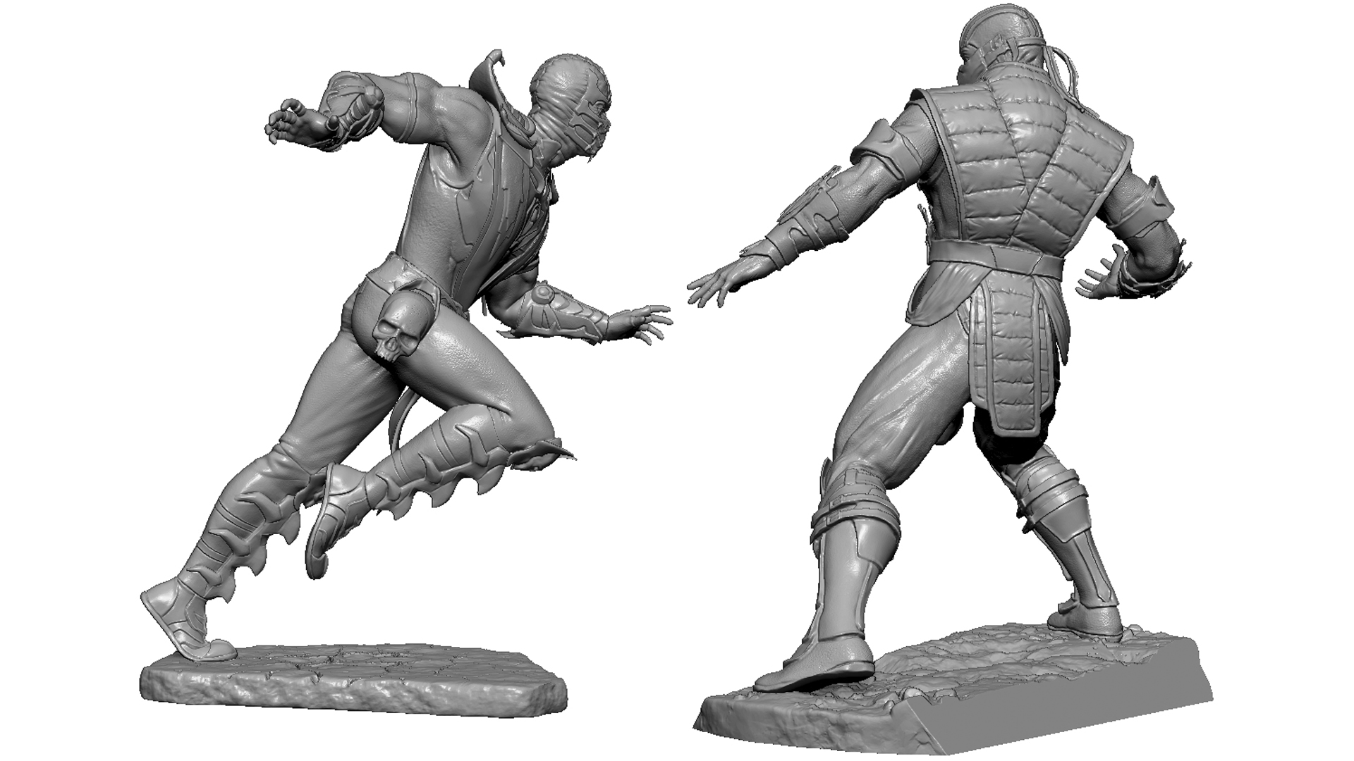 SUB-ZERO MKX VS SCORPION MK9 FOR 3D PRINT