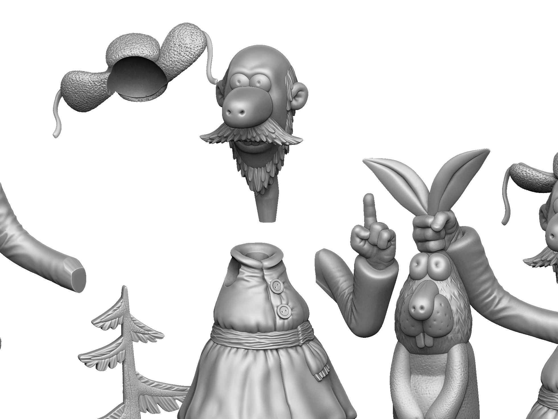 Мужичок из мультфильма " Падал прошлогодний снег" для 3д печати STL