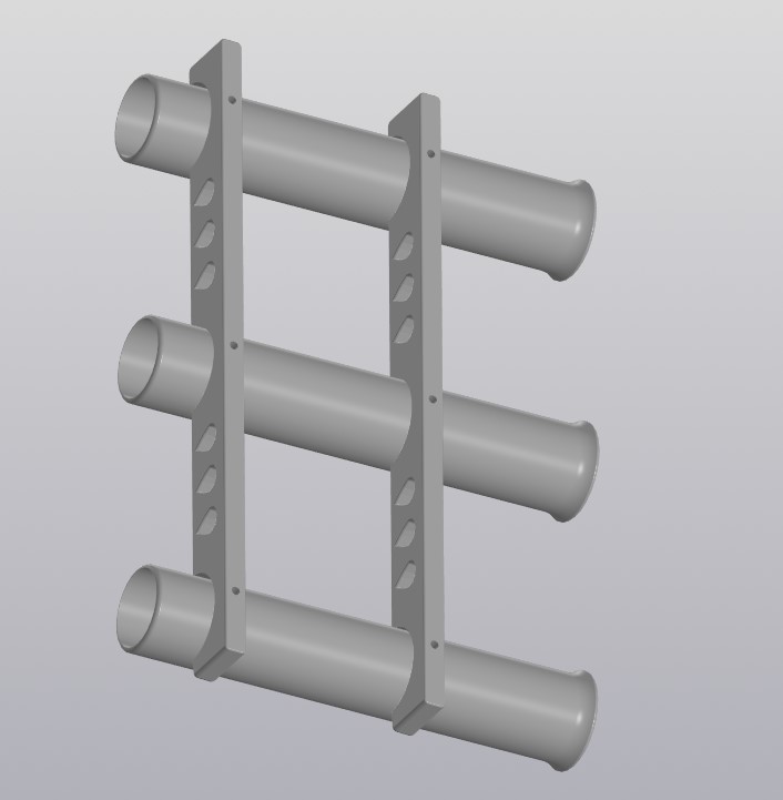Тройной держатель для спиннингов в лодку