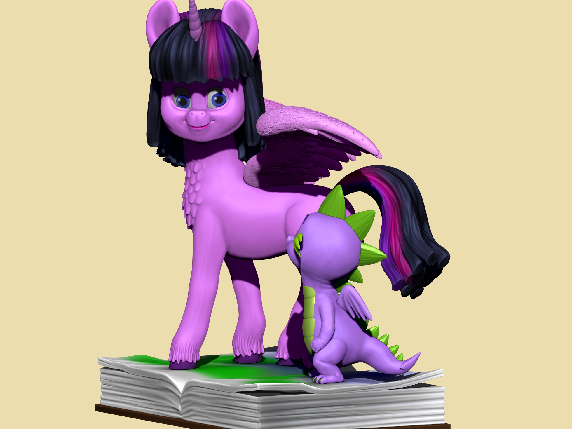 Искорка и Спайк. My little pony STL