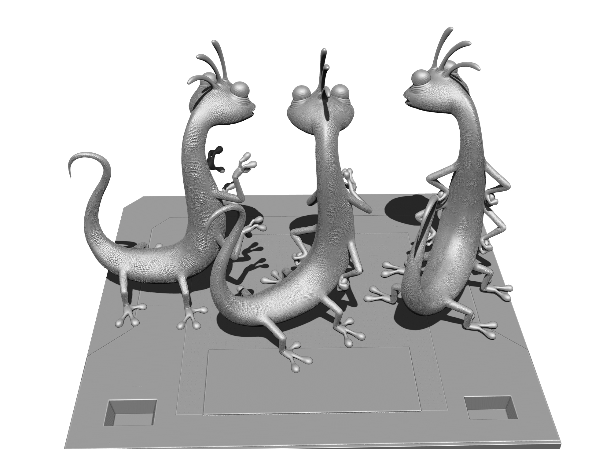 Рендалл. 3 варианта персонажа. Monsters INC. STL