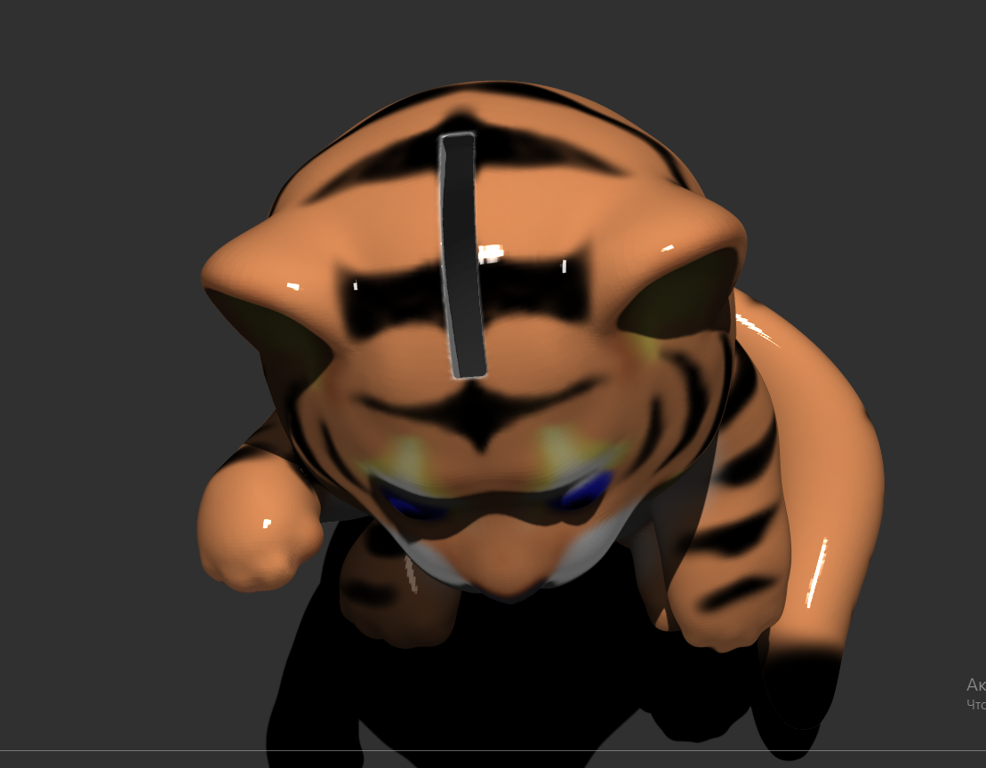 КОПИЛКА ТИГР НА ПОДАРОК 3Д МОДЕЛЬ ХАЙ ЛОУ ПОЛИ