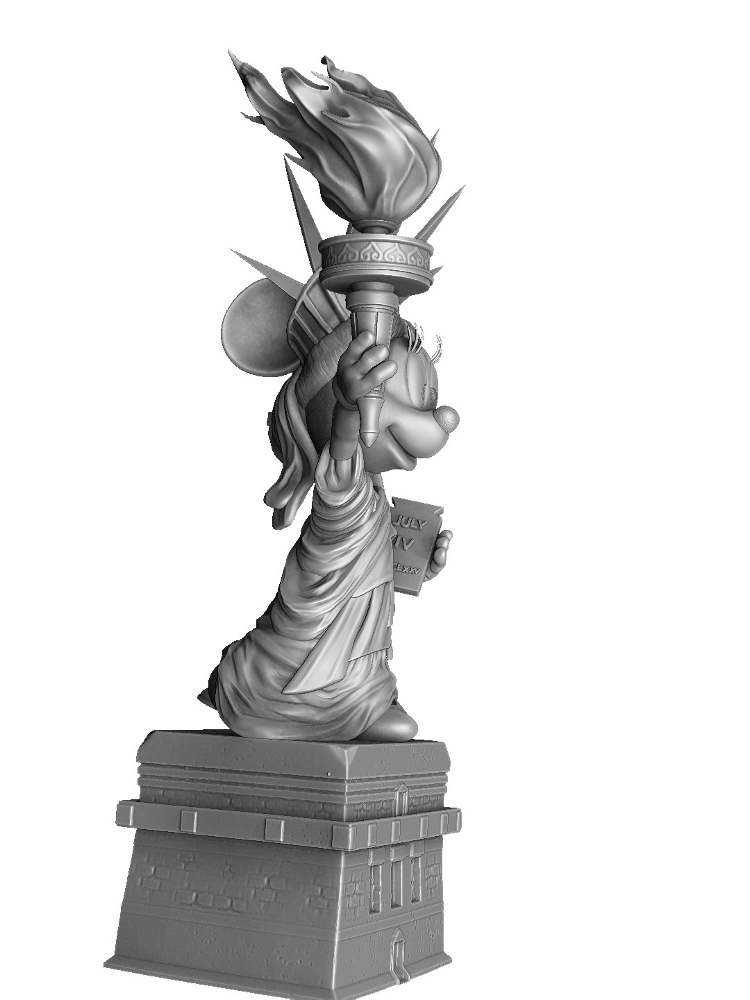 Минни Маус - статуя Свободы для 3д печати. STL