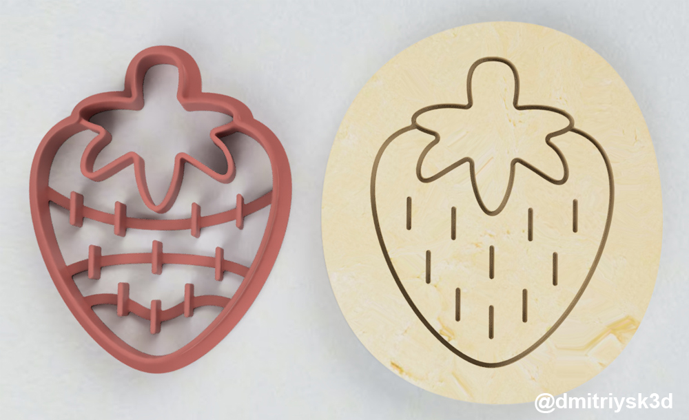 Форма для печенья и пряников Клубника