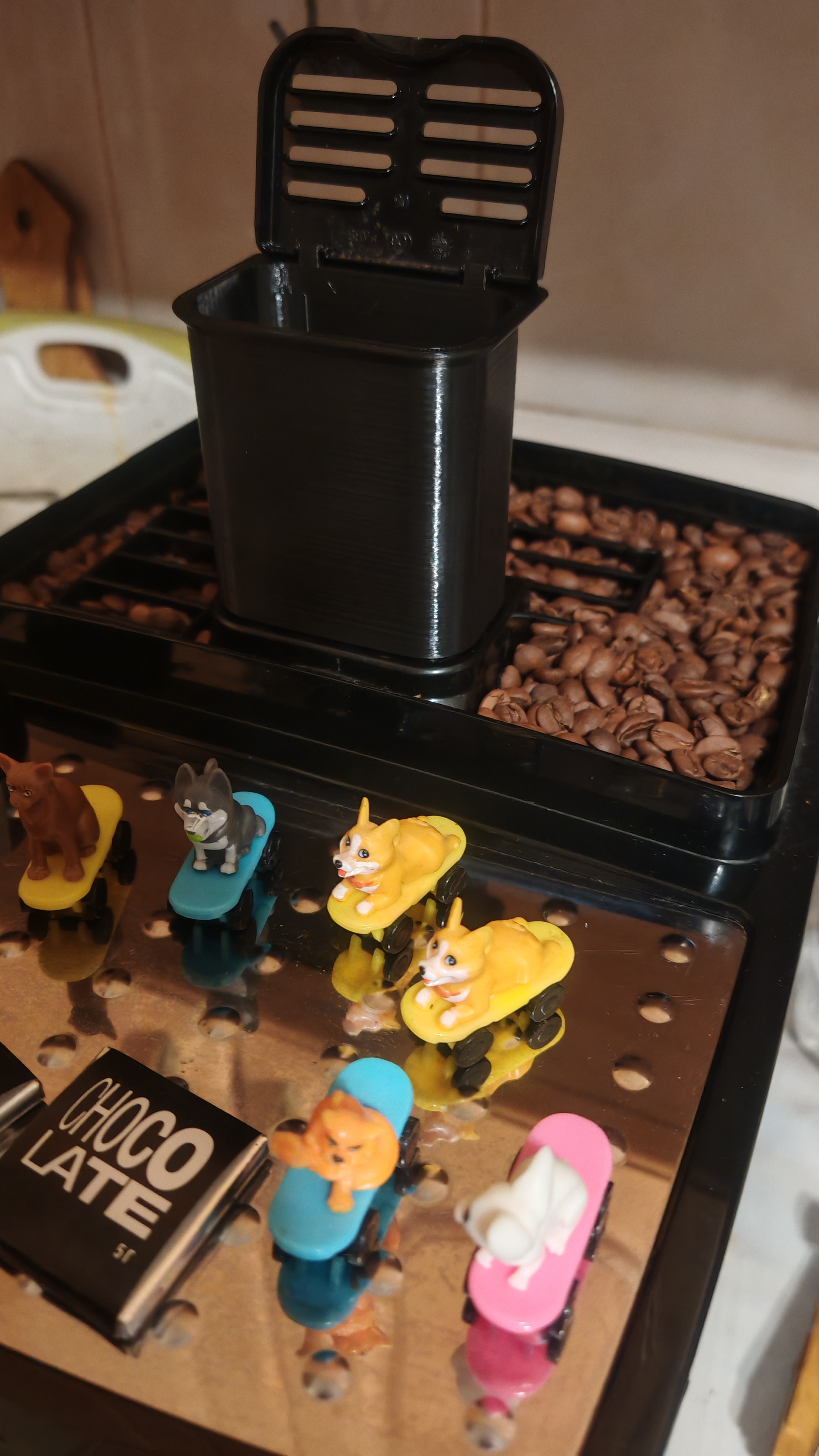 Увеличение контейнера зерен для кофемашины Delonghi Magnifica S